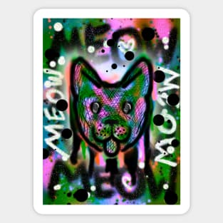 Spray Paint Cat V5 Sticker